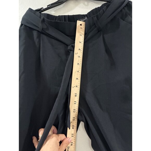 Halogen Womens Pants Black Belted Wide Leg Dress casual trouser size Medium - Picture 4 of 6